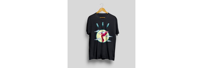 T-shirt imprimé colibri